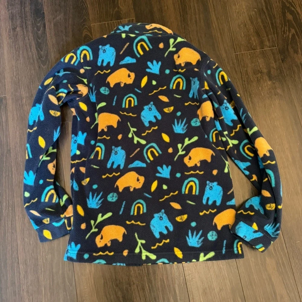 Boys Columbia Zing Fleece Animal Bear Buffalo Rainbow